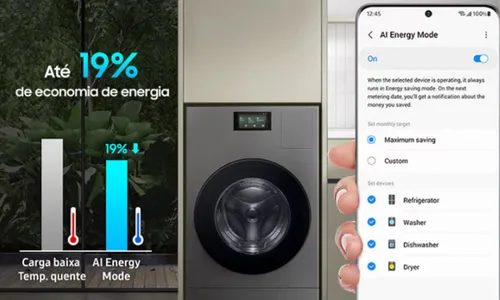 Recursos dos modelos de lava e seca Samsung