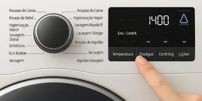 Desative a temperatura da água, se preferir.